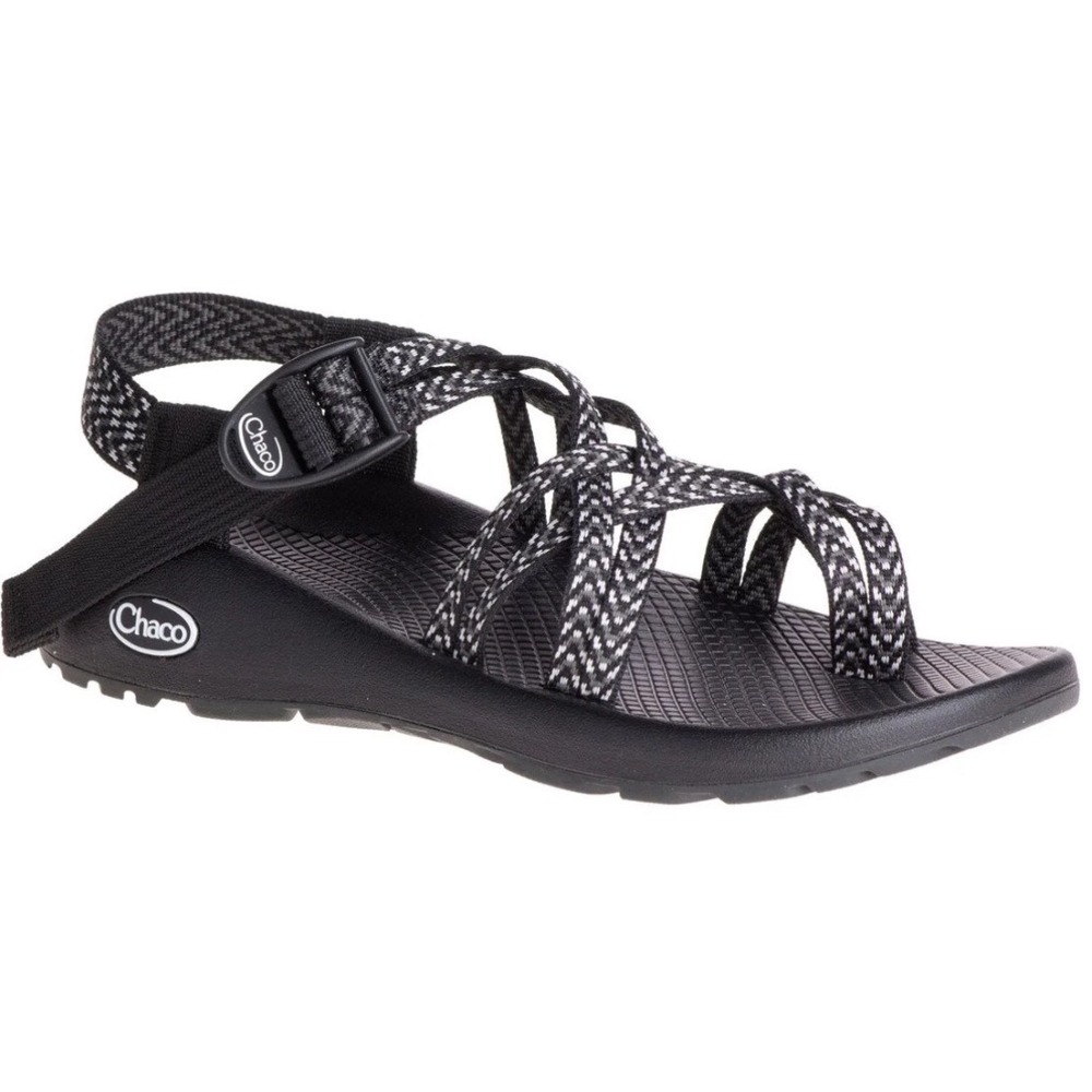 Chaco ZX/2 Classic Black White Double Strap Hiking Sandals Women's Size 7